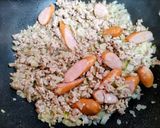 簡単夕飯昼食ミートソースウインナーワンパンパスタ作り方5写真