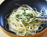 山ウドの葉ジェノベーゼでスパゲティ♪作り方7写真
