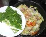 豚肉白菜キムチ炒め♪簡単ニラ作り方6写真