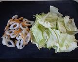 ちくわキャベツのさっと炒め🎵ハニマス風味作り方1写真