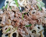 簡単夕飯主菜昼食小松菜れんこん豚こま中華炒め弁当作り方8写真