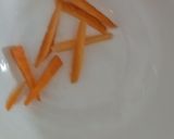 お一人様簡単洋風ウスターキムチ味根菜青椒肉絲風作り方5写真