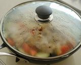 なすとトマトと豚のごまみそ蒸し作り方2写真