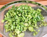 かき菜とソヤチャンクスのスパイス炒め作り方2写真