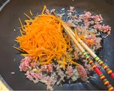 ひき肉と豆腐のピリ辛麻婆風水菜添え作り方3写真