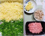 今夜の夕飯！キャベツ椎茸豚肉焼き餃子中華作り方1写真