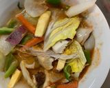お一人様梅チャップ味根菜たっぷり野菜炒め作り方17写真