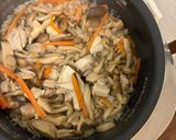 鳥&キノコご飯！作り方4写真