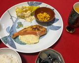 味噌マヨの鮭と春キャベツのステーキ作り方5写真