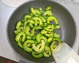 ゴーヤとブルーチーズのクリームパスタ作り方3写真
