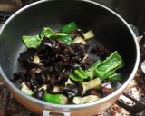麻婆豆腐春雨茄子青椒木耳ピーマンキクラゲ作り方2写真