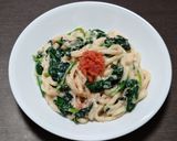 簡単☆ほうれん草の明太クリームうどん♩作り方8写真