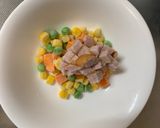 レンジ簡単オイきな粉梅味オムライス弁当作り方1写真