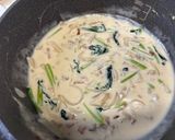 ベーコンと小松菜のクリームパスタ作り方5写真