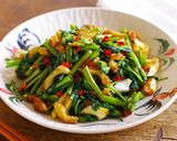 レンジで★空心菜とちくわのうま辛にんにく醤油和え作り方7写真