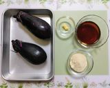 簡単夏の夕飯！なす豚こま肉団子生姜焼き風照り焼き作り方1写真