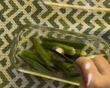 レンチン【オクラの梅肉和え】お弁当おかず作り方4写真