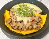 マッシュルームオムレツ♪チェダーソース作り方9写真