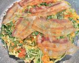 水菜のお好み焼き作り方4写真