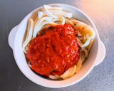 うどんでボロネーゼグラタン作り方3写真