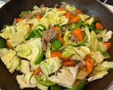 【簡単夕食】挽肉と野菜の甘酢炒め作り方3写真
