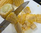 とうもろこしのスープ（9月教室）作り方1写真