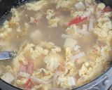 豆腐とカニカマとかきたまの生姜スープ作り方5写真