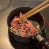 豚ひき肉とニラの納豆あん天津飯♪作り方2写真
