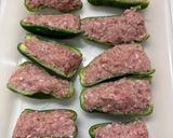 【簡単夕食】ピーマン肉詰めのトマトグラタン風作り方4写真
