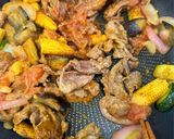 ラム肉とヤングコーンの赤缶カレー炒め作り方4写真
