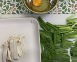 bibigo豚キムチで！ニラ玉丼作り方1写真