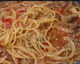 ハンバーグで作るミートソースパスタ作り方5写真