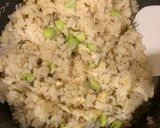 簡単　枝豆めし　むき枝まめ塩こんぶごはん作り方3写真