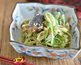 長ネギとサバ味噌缶の簡単和え物作り方3写真