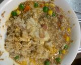 レンジ簡単洋風クリーミー牛丼味炒飯弁当作り方10写真