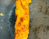 ケチャップ入り！ハムくるくる卵焼き作り方4写真