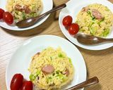 キャベツとウインナーの炒飯作り方5写真