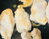 鶏肉スライスのあまからネギソースステーキ作り方2写真