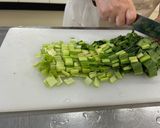 【つどいごはん】トマトと小松菜のお味噌汁作り方1写真