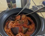 【シンプル】トマト缶と〇〇のパスタ作り方5写真