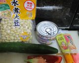 きゅうり、大豆、ツナのサラダ🥗作り方1写真