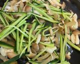 搾菜キュウリしめじパスタの韓国海苔のせ作り方3写真