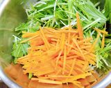 ☆水菜・牛・豚しゃぶで作るおかずサラダ♬作り方1写真