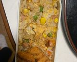 レンジ簡単クリーミーチャプチェ味炒飯弁当作り方15写真