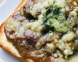 あまりカレー●簡単チーズ＆カレートースト作り方2写真