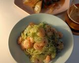 えびとセロリの生姜塩焼きそば作り方2写真