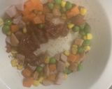 全てレンジ中華風梅シーフード風味炒飯弁当作り方4写真
