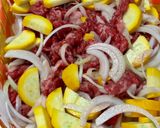 牛肉とズッキーニの塩こうじ炒め♪作り方1写真