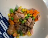 レンジ簡単洋風シーフードおこわ味炒飯弁当作り方4写真