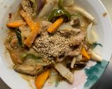 簡単中華風梅味噌クリーム味青椒肉絲風作り方18写真